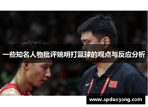 一些知名人物批评姚明打篮球的观点与反应分析